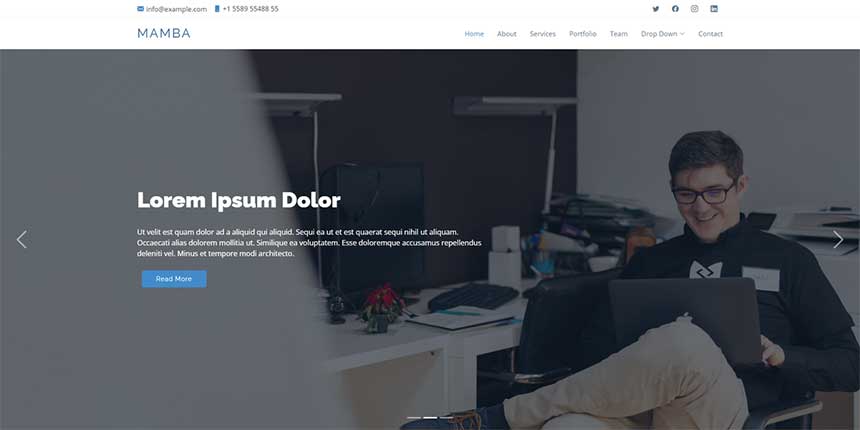 免费单页Bootstrap自适应网站模板